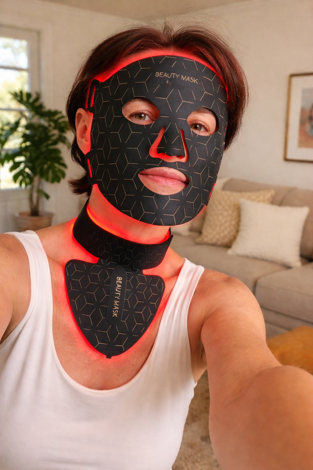 Red Light Mask and Neck Set
