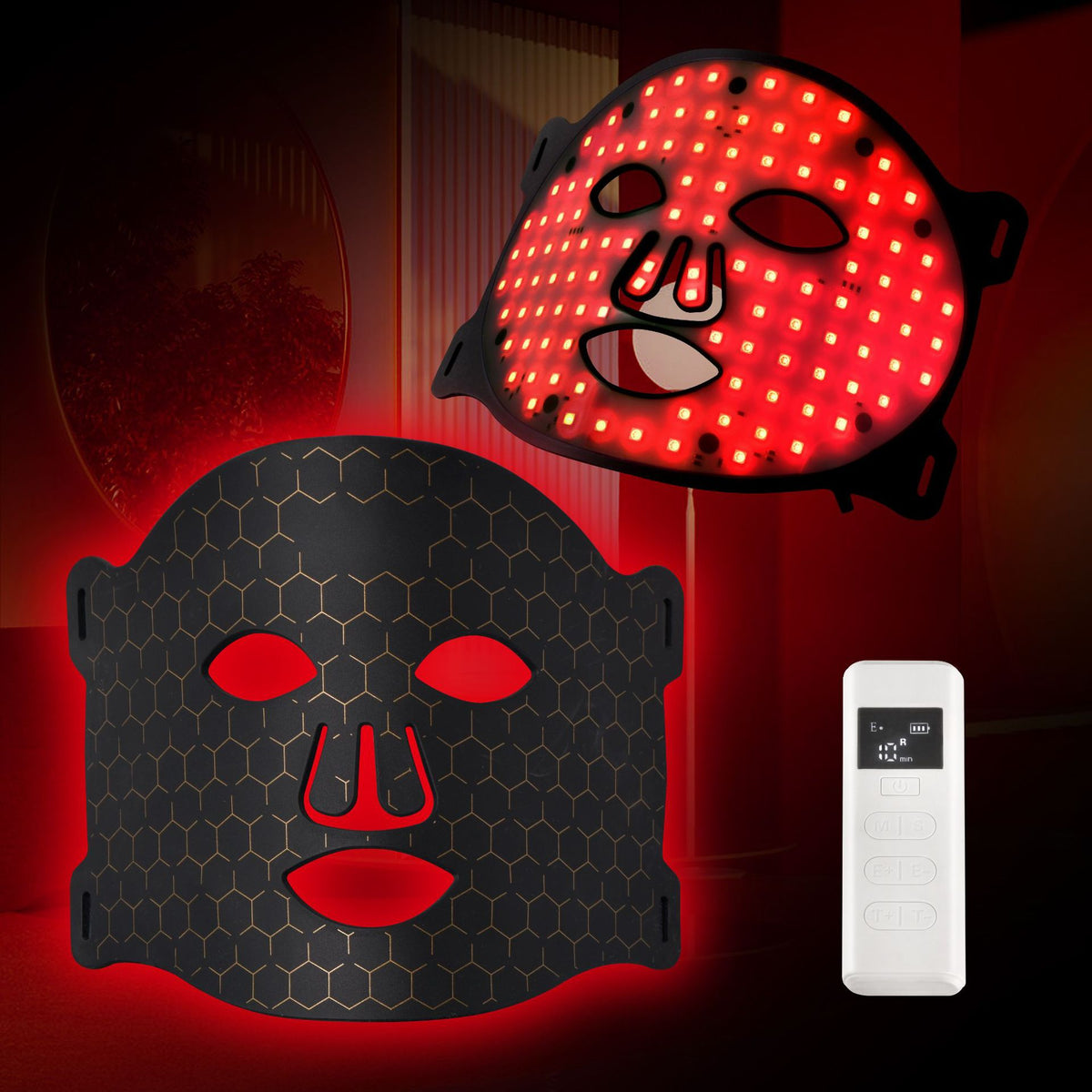 Red Light Mask and Neck Set