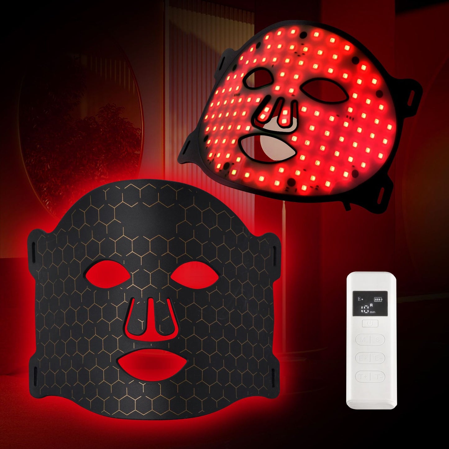 Red Light Mask and Neck Set